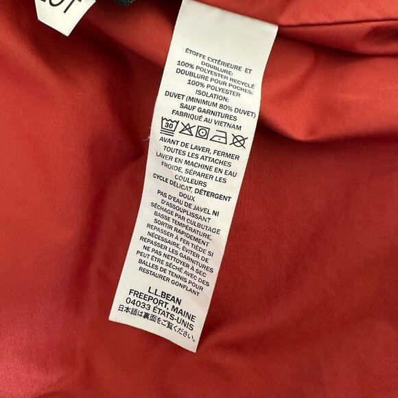 LL Bean Puffer Jacket Medium Gray 650 Down Fill Downtek Hooded Lined - Picture 8 of 14